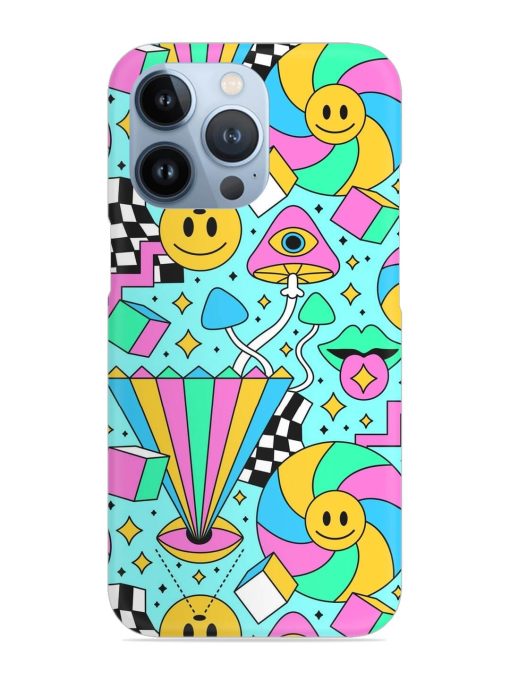 Trippy Rainbow 60S Snap Case for Apple Iphone 13 Pro