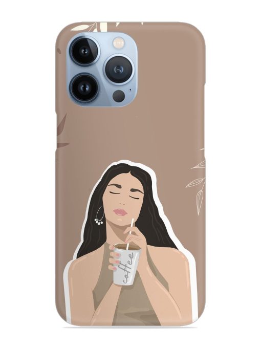 Girl With Coffee Snap Case for Apple Iphone 13 Pro