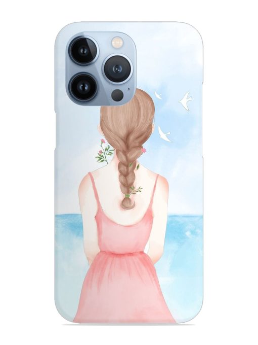 Watercolor Girl Vector Snap Case for Apple Iphone 13 Pro