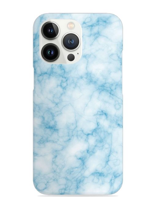 Blue White Natural Marble Snap Case for Apple Iphone 13 Pro Max Zapvi