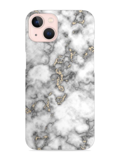 Gray And Gold Marble Snap Case for Apple Iphone 14