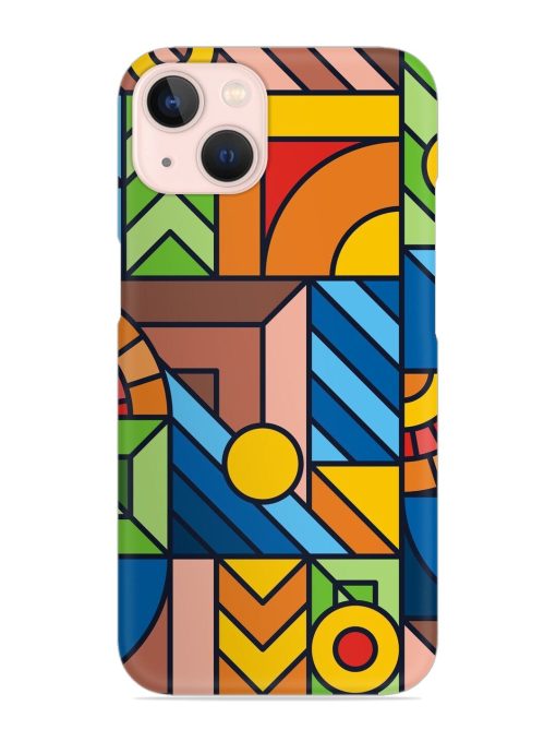 Colorful Geometric Snap Case for Apple Iphone 14 Zapvi