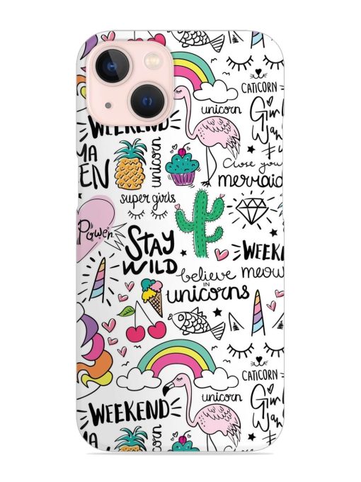 Unicorn Ice Cream Snap Case for Apple Iphone 14 Zapvi