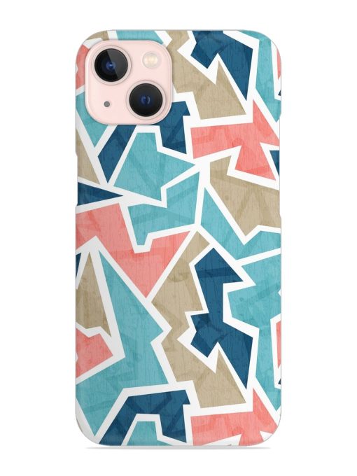 Vintage Geometric Triangle Snap Case for Apple Iphone 14 Zapvi