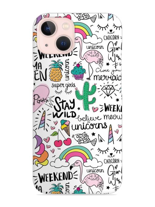 Unicorn Ice Cream Snap Case for Apple Iphone 14 Plus Zapvi