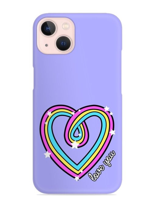 Colorful Rainbow Heart Snap Case for Apple Iphone 14 Plus Zapvi