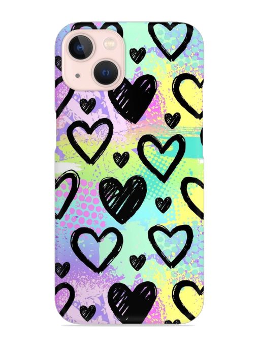 Bright Pattern Hearts Snap Case for Apple Iphone 14 Plus Zapvi