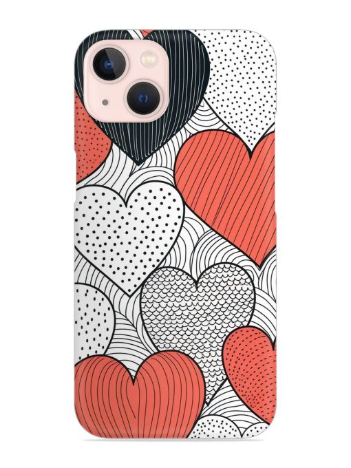 Girly Heart Seamless Snap Case for Apple Iphone 14 Plus Zapvi