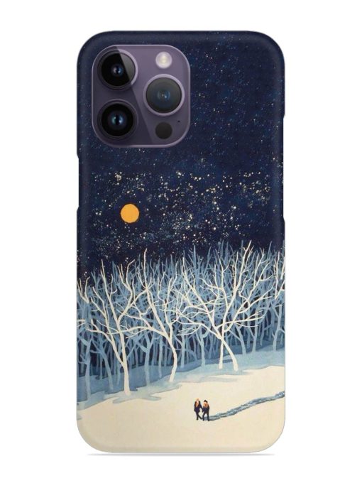 Full Moon Snowshoe Tour Snap Case for Apple Iphone 14 Pro Zapvi