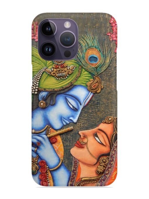 Lord Radha Krishna Flute Art Snap Case for Apple Iphone 14 Pro Zapvi