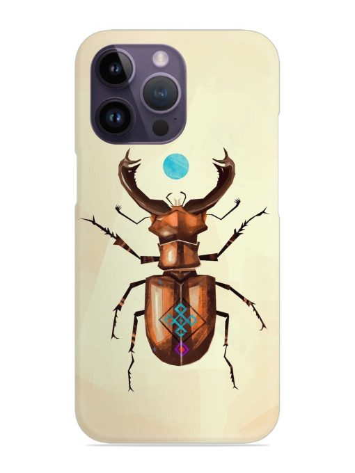 Stag Beetle Vector Snap Case for Apple Iphone 14 Pro Zapvi