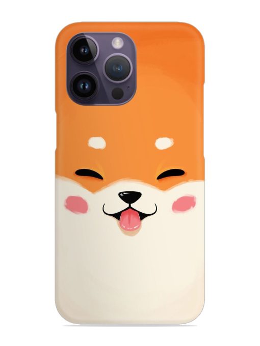 Cute Dog Face Vector Snap Case for Apple Iphone 14 Pro Zapvi