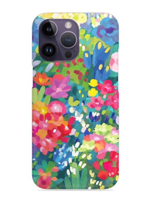 Watercolor Flower Art Snap Case for Apple Iphone 14 Pro