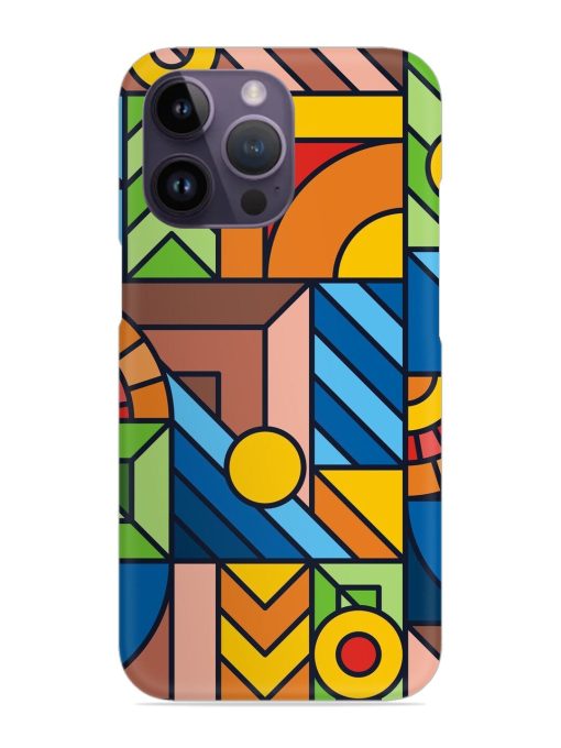 Colorful Geometric Snap Case for Apple Iphone 14 Pro Zapvi