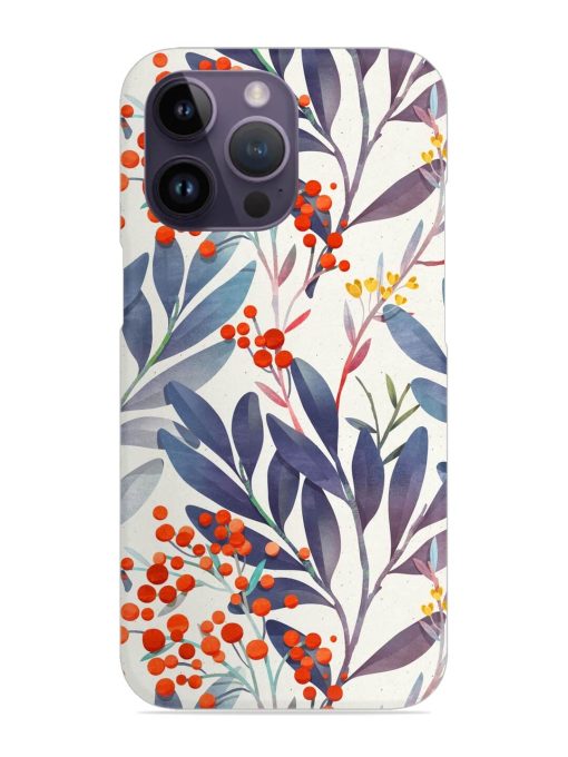 Seamless Floral Pattern Snap Case for Apple Iphone 14 Pro