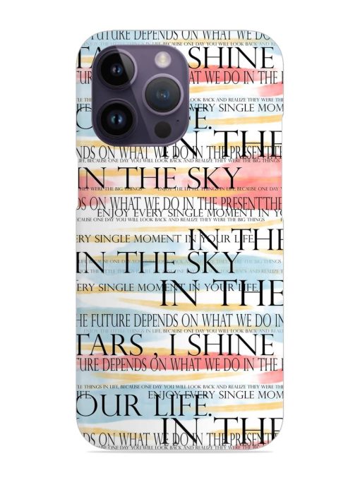 Seamless Slogans Pattern Snap Case for Apple Iphone 14 Pro Zapvi