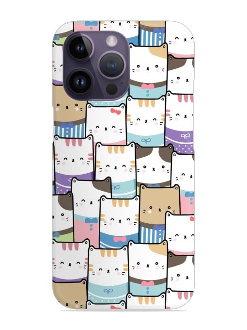 Cute Adorable Cat Snap Case for Apple Iphone 14 Pro Zapvi