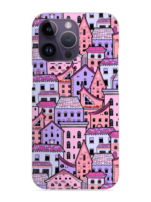 Seamless Pattern Houses Snap Case for Apple Iphone 14 Pro