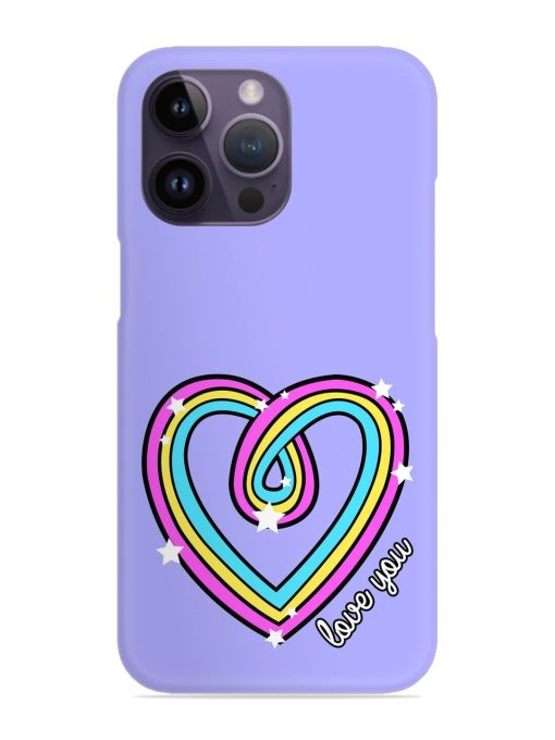 Colorful Rainbow Heart Snap Case for Apple Iphone 14 Pro Zapvi