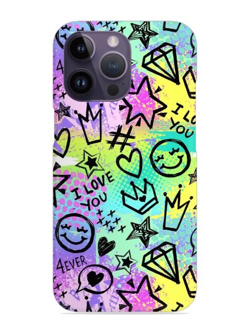 Bright Seamless Pattern Snap Case for Apple Iphone 14 Pro Zapvi