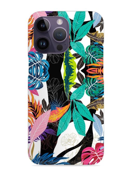 Floral Pattern Bright Snap Case for Apple Iphone 14 Pro Zapvi