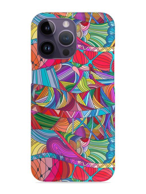 Seamless Patterns Hand Drawn Snap Case for Apple Iphone 14 Pro Zapvi