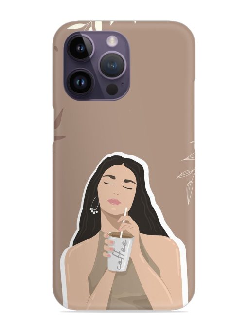 Girl With Coffee Snap Case for Apple Iphone 14 Pro Zapvi