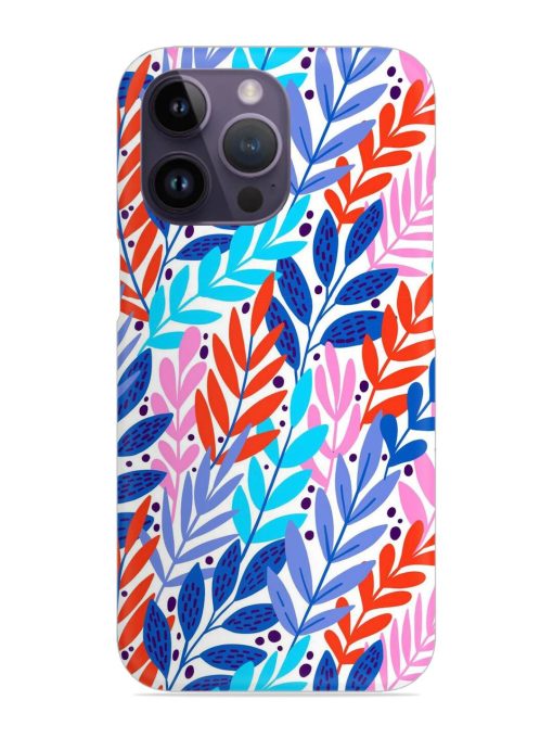 Bright Floral Tropical Snap Case for Apple Iphone 14 Pro Zapvi