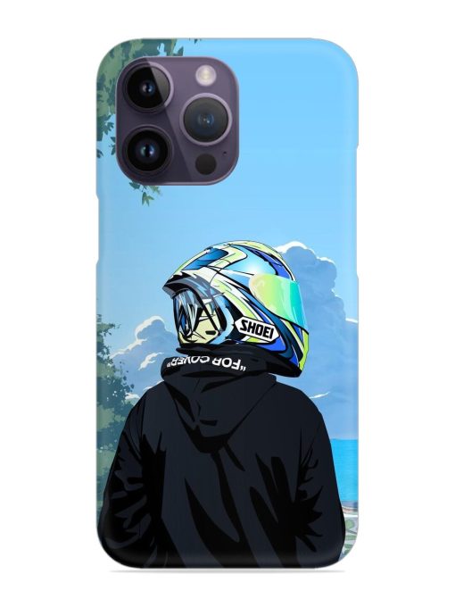 Rider With Helmet Snap Case for Apple Iphone 14 Pro Zapvi