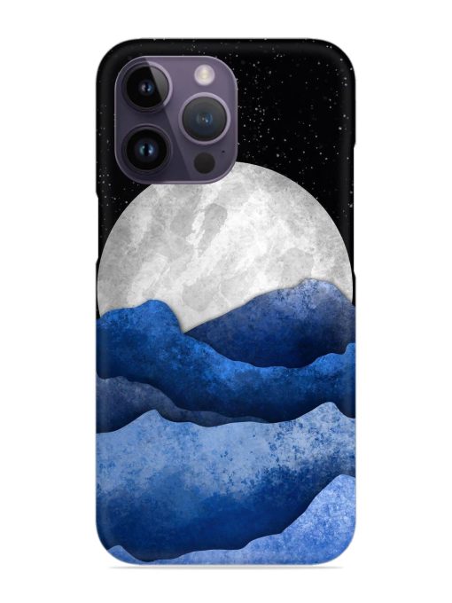 Full Moon Mountain Vector Snap Case for Apple Iphone 14 Pro Zapvi