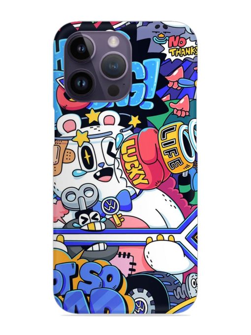 Universal Doodle Snap Case for Apple Iphone 14 Pro Zapvi