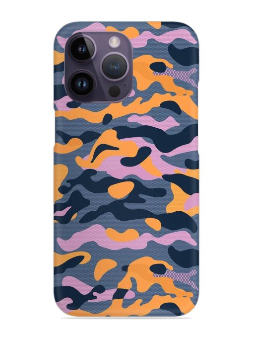 Camouflage Army Military English Orange Art Snap Case for Apple Iphone 14 Pro Max Zapvi