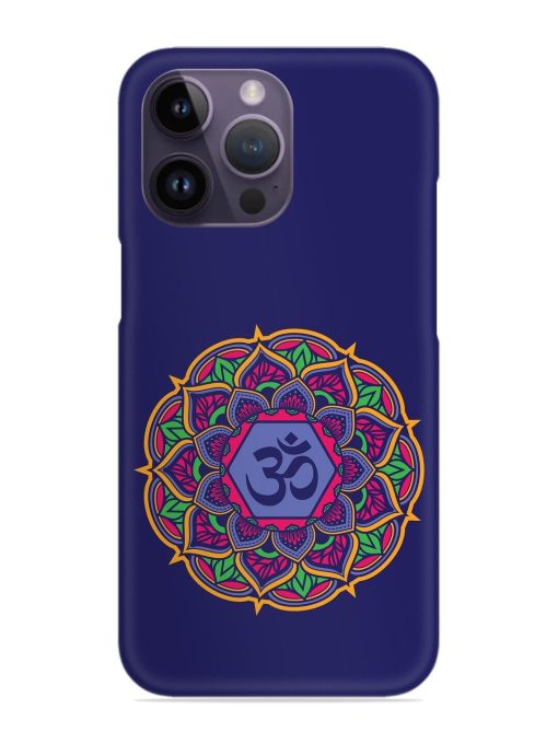 Om Mandala Art Blue Snap Case for Apple Iphone 14 Pro Max Zapvi