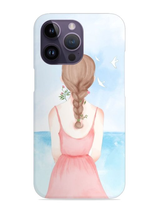 Watercolor Girl Vector Snap Case for Apple Iphone 14 Pro Max Zapvi