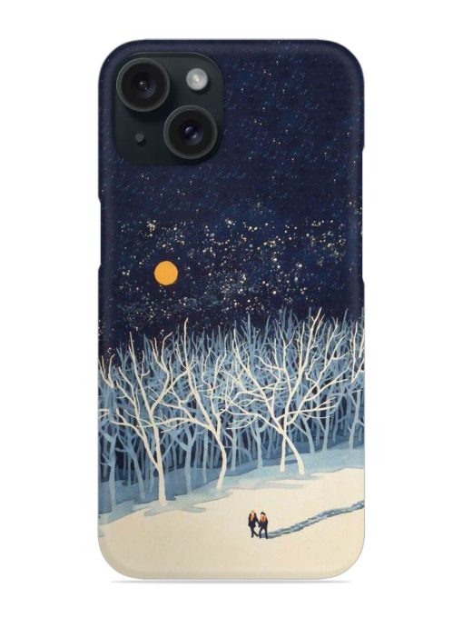 Full Moon Snowshoe Tour Snap Case for Apple Iphone 15 Zapvi