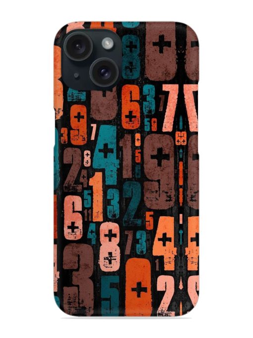 0 To 9 Art Snap Case for Apple Iphone 15 Zapvi