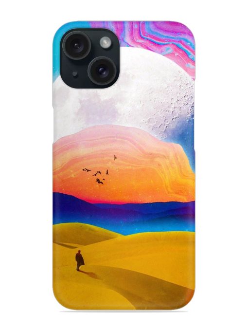 Sandy Desert Snap Case for Apple Iphone 15 Zapvi