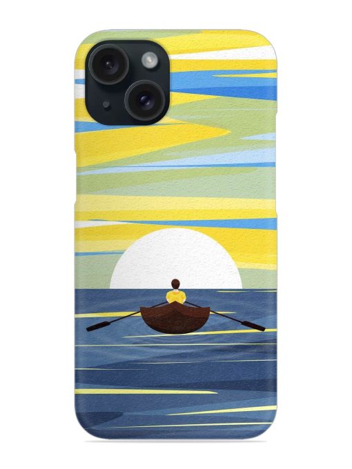 Rowing Person Ferry Paddle Snap Case for Apple Iphone 15 Zapvi