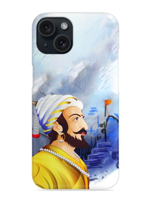 Shivaji Maharaj Color Paint Art Snap Case for Apple Iphone 15 Zapvi