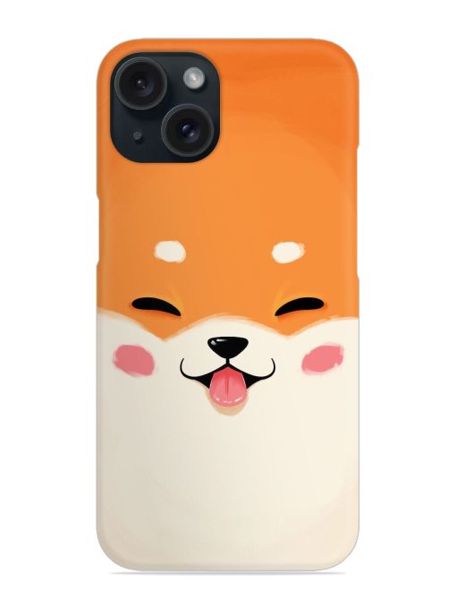 Cute Dog Face Vector Snap Case for Apple Iphone 15 Zapvi