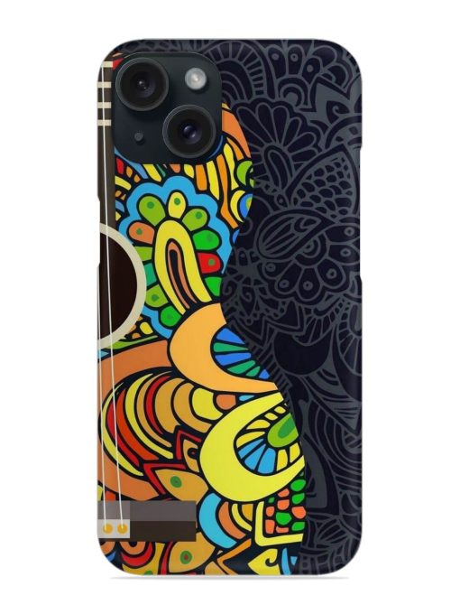 Guitar Vector Art Snap Case for Apple Iphone 15 Zapvi