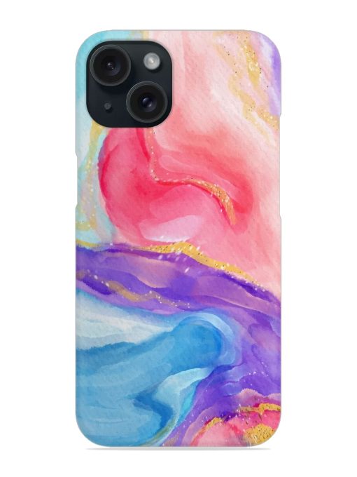 Watercolor Gradient Snap Case for Apple Iphone 15 Zapvi