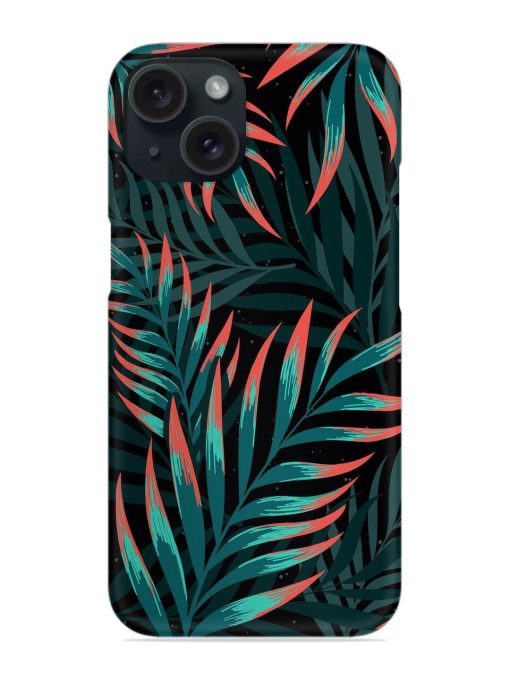 Green Leaf Art Snap Case for Apple Iphone 15 Zapvi