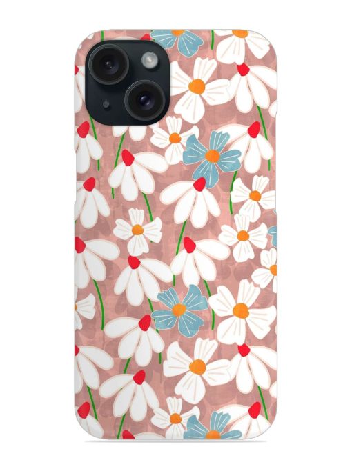 Abstract Petal Flowers Snap Case for Apple Iphone 15 Zapvi