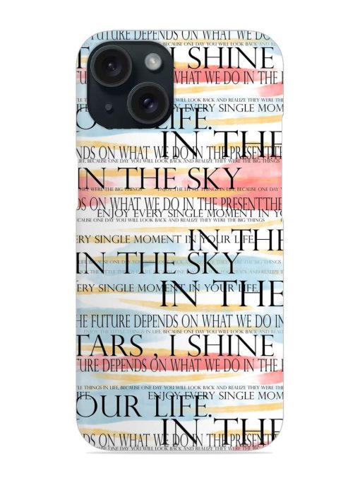 Seamless Slogans Pattern Snap Case for Apple Iphone 15 Zapvi