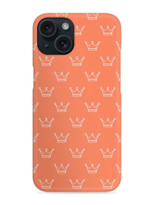 Hand Drawn Crown Snap Case for Apple Iphone 15 Zapvi