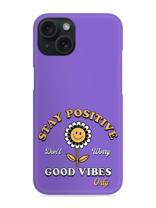 Retro Positive Flower Snap Case for Apple Iphone 15 Zapvi