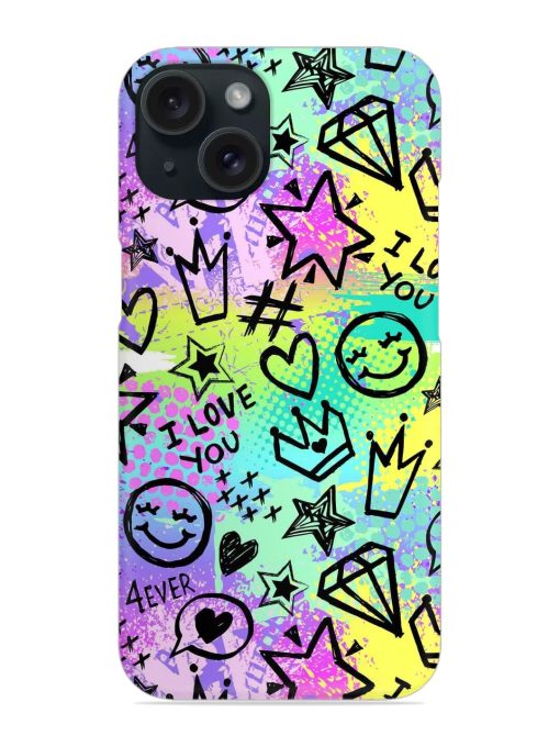 Bright Seamless Pattern Snap Case for Apple Iphone 15 Zapvi