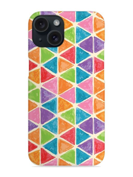 Seamless Colorful Isometric Snap Case for Apple Iphone 15 Zapvi