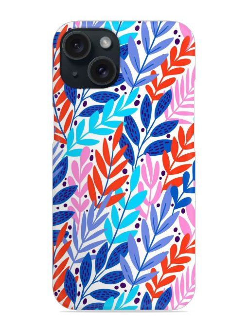 Bright Floral Tropical Snap Case for Apple Iphone 15 Zapvi